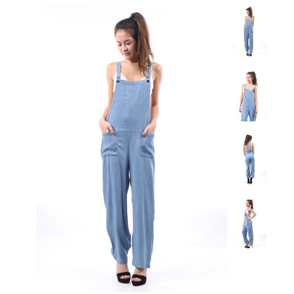 en creme Pants - Denim overalls
